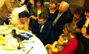 A group of people gathered around a table.